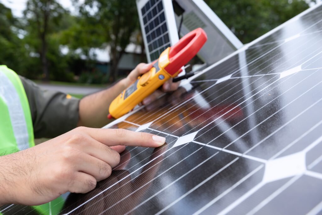 honest solar panel inspection of a home solar panel in Sacramento by Revolving Power Solar.
