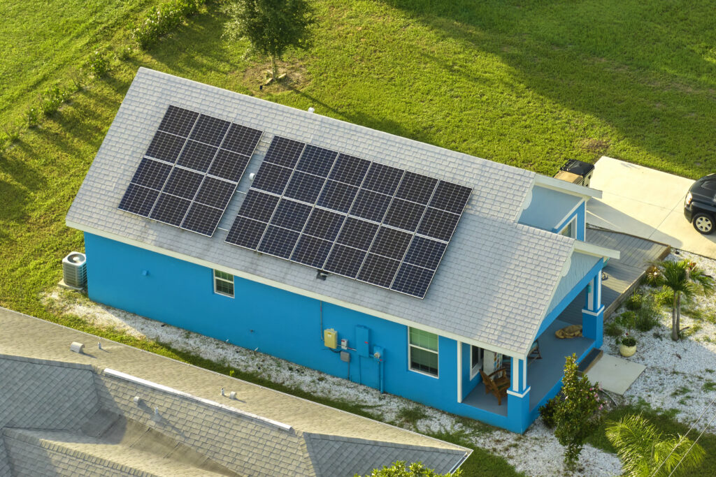 image of newly installed solar panels on an ADU in Sacramento by Revolving Power Solar.